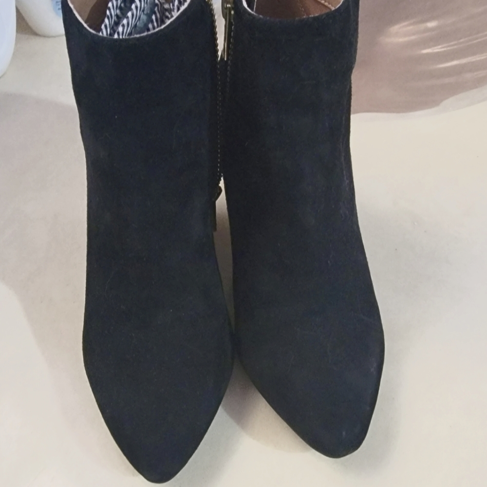 Calvin Klein Black Wedge Booties